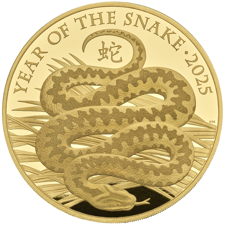 Royal Mint Lunar: Anno del Serpente 1000 grammi d'oro 2025 Proof