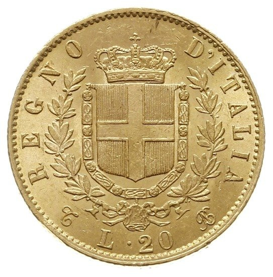 Olaszország, 20 líra Victor Emmanuel II 1861-1878