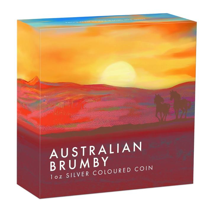 Australijski Dziki Koń - Brumby kolorowany 1 uncja Srebra 2025