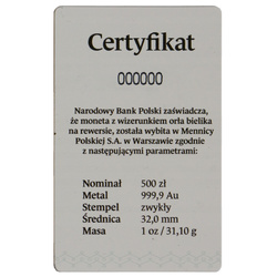 Aquila calva 1 oncia d'oro 2017