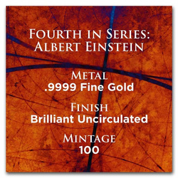 Niue: Icons of Inspiration: Albert Einstein 1 oz Gold 2022