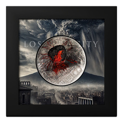 Cook Islands: Lost City - Pompeii kolorowany 3 uncje Srebra 2025 Proof 