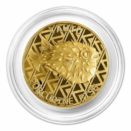 2021 Tokelau 1 oz Gold Porcupine Fish BU