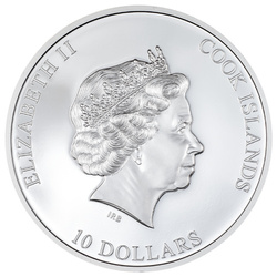 Cook Islands: Eye of a Fairytale - Kiss the Frog kolorowany 2 uncje Srebra 2023 Proof Ultra High Relief