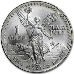 Mexican Libertad 1 uncja Srebra 1990