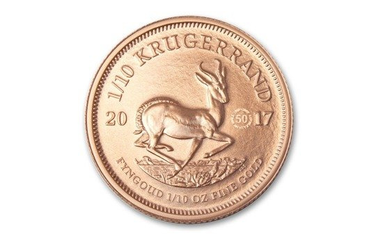 Krugerrand 1/10 oz Gold 2017 (50 Jahre)