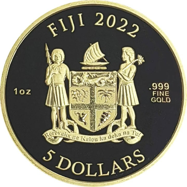 Fidži: Psi 1 unce zlata 2022 Prooflike