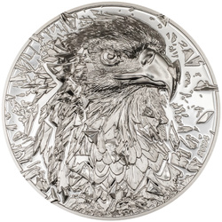 Îles Cook : Silver Burst - Bald Eagle 3 onces d'argent 2024 Proof