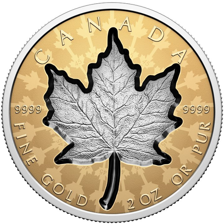 Canadian Maple Leaf -  Super Incuse 2 oz Gold 2024 Reverse Proof
