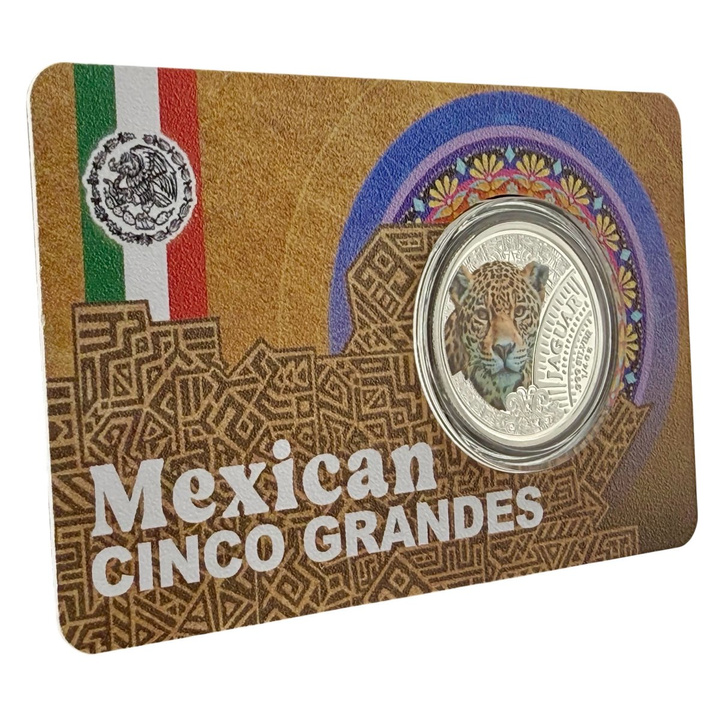 Monedă din Argint Mexican Cinco Grandes - Jaguar 1/4 oz Argint 2026 Proof