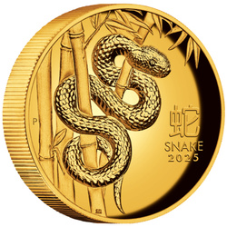 Perth Mint: Lunar III - Year of the Snake 1 oz Gold 2025 Proof High Relief