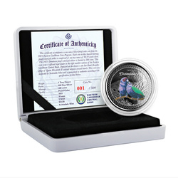 Dominica: Sisserou Parrot coloured 1 oz Silver 2021 Proof 
