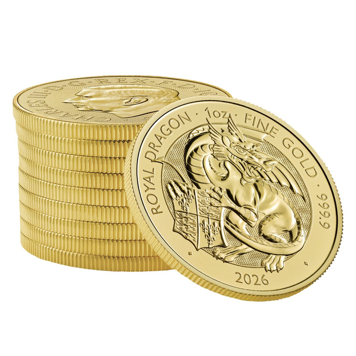 Moneda de oro The Royal Tudor Beasts: Royal Dragon 1 onza Oro 2026