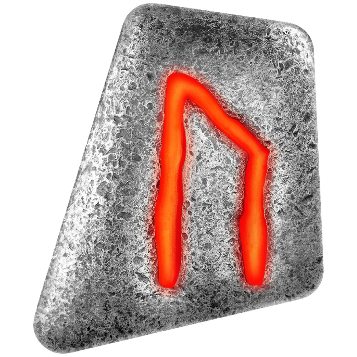 Lingotto Germania Mint: Rune - Uruz colorato 1 oncia d'argento finitura antica