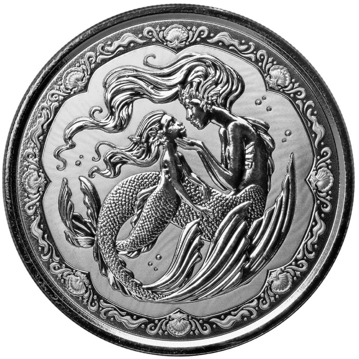 Samoa: Mermaid Mother & Daughter 1 oncia d'argento 2023 Prooflike