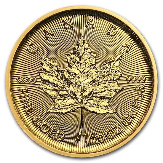 Canadian Maple Leaf 1/20 oz Gold 2019