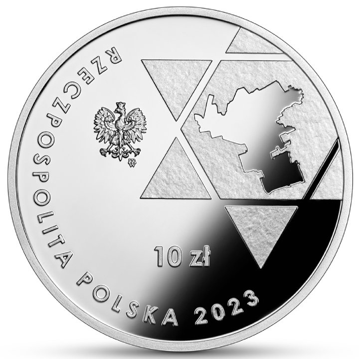 80 Aniversario del Levantamiento del Gueto de Varsovia $10 Plata 2023 Proof