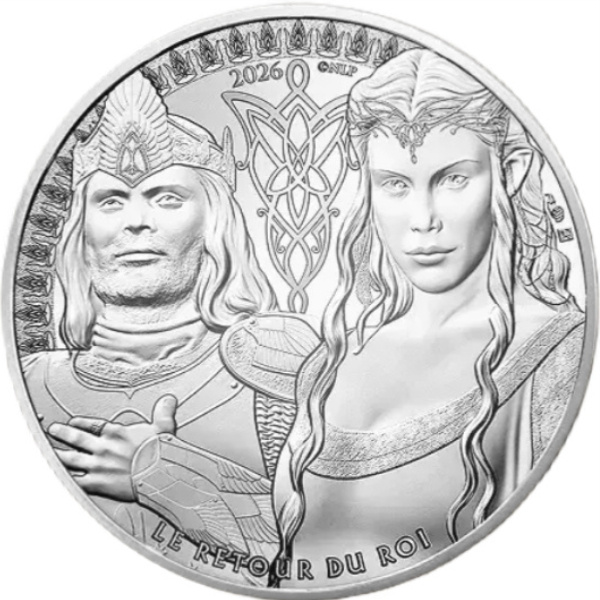 Monedă de argint Lord of the Rings: Aragorn and Arwen Argint Ag. 333 10 Euro 2026