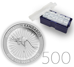Australijski Kangur 1 uncja Srebra PAKIET 500 SZTUK