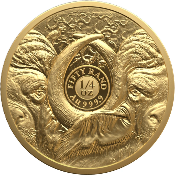 Monedă de Aur Big Five III: Bivol 1/4 Uncie de Aur 2026 Proof