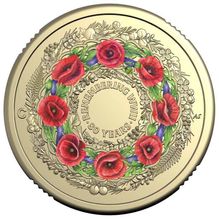 80 ans après : commémoration de la Seconde Guerre mondiale – pièce de 2 $ en bronze 2025, marque d’atelier « C »