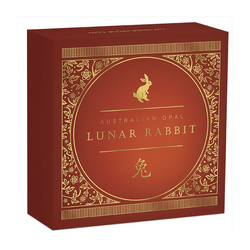 Perth Mint : Lunar III - Année du lapin 1 once d'argent 2023 Proof Opal