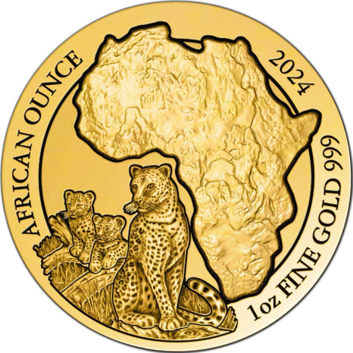 Rwanda: African Ounce - Leopard 1 oz Gold 2024