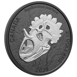 Canada: Discovering Dinosaurs - Royal Horned Face 1 oz Silver 2024 Matte Proof Coin 