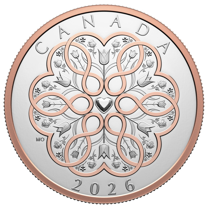 Canada: Celebrate Love $20 pozłacany Srebro 2026 Proof 