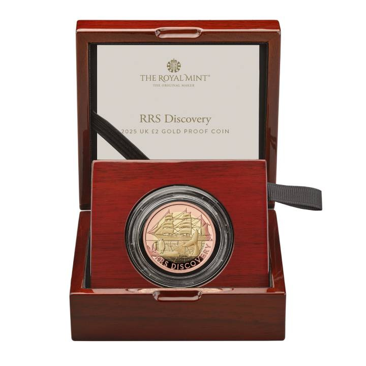 RRS Discovery £2 Złoto 2025 Proof