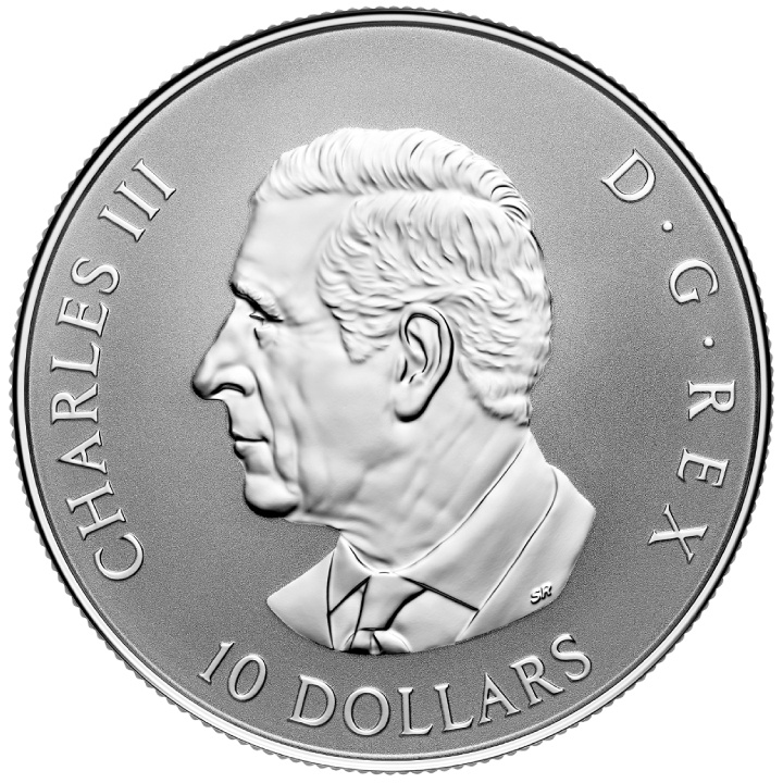 Kanadai juharlevél „Csillogó juharlevél” 10 dolláros ezüst 2025 Reverse Proof