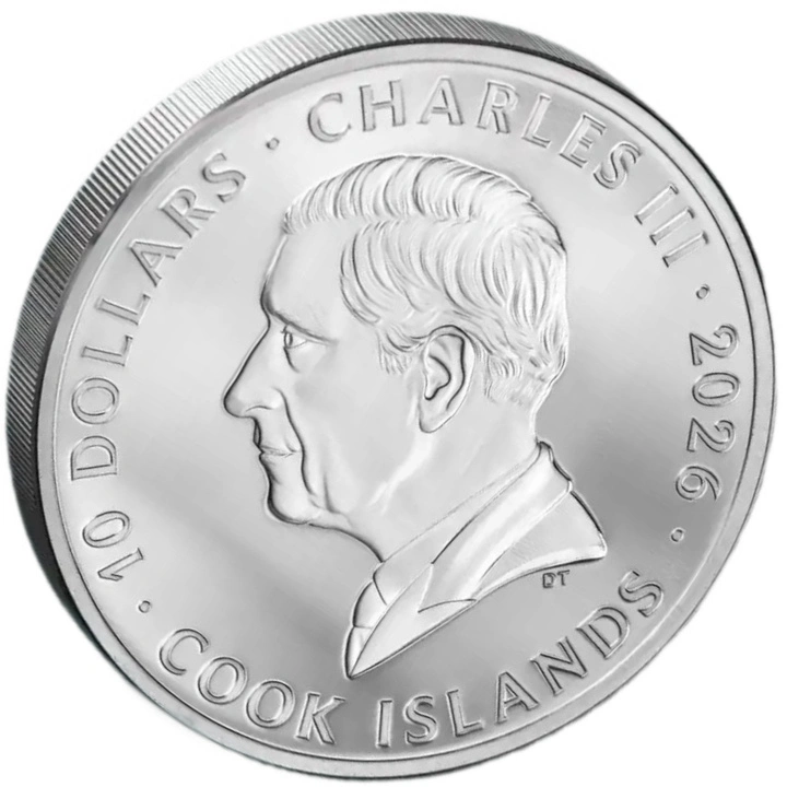 Srebrna Moneta Cook Islands: Head vs. Heart kolorowany 2 uncje Srebra 2026 Proof