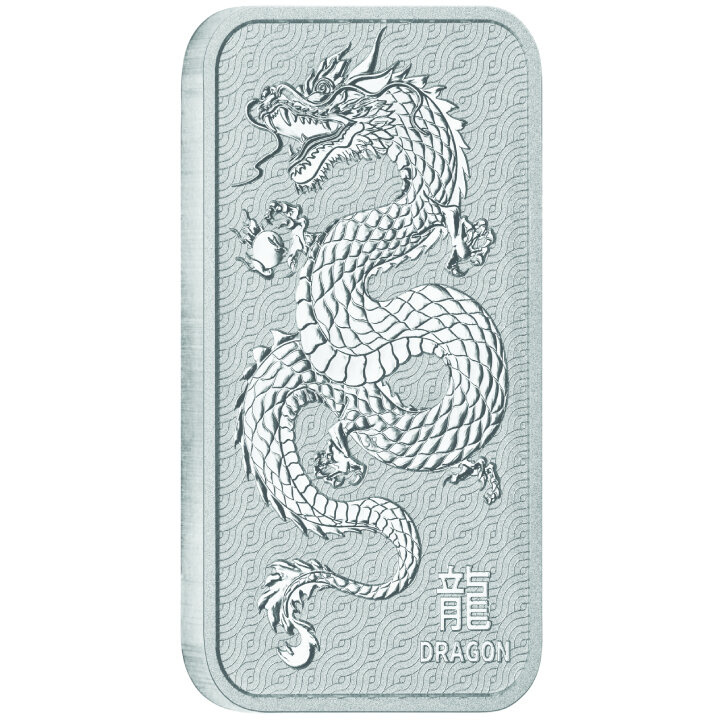 Perth Mint Lunar Dragon 1 oz Silver Bar
