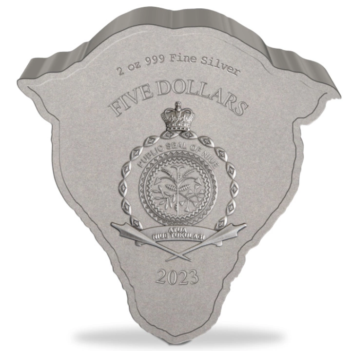 Niue: Naturaleza Feroz - Leopardo 2 oz Plata 2023 Acabado Antiguo