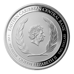 Grenade : Coat of Arms coloré 1 once d'argent 2021