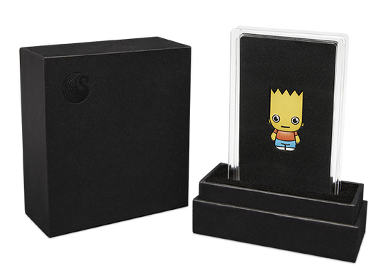 Tuvalu: Bart Simpson kolorowany 1 uncja Srebra 2022 Minted Minis Coin