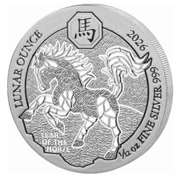 Rwanda: Lunar - Year of the Horse 1/12 oz Silver 2026