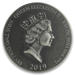 Niue: Biblical - The Crowned Virgin 2 oz Silber 2019 Proof Antiqued Coin 
