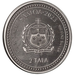 Samoa: The Teacher 1 oncia d'argento 2023 Antiqued Coin