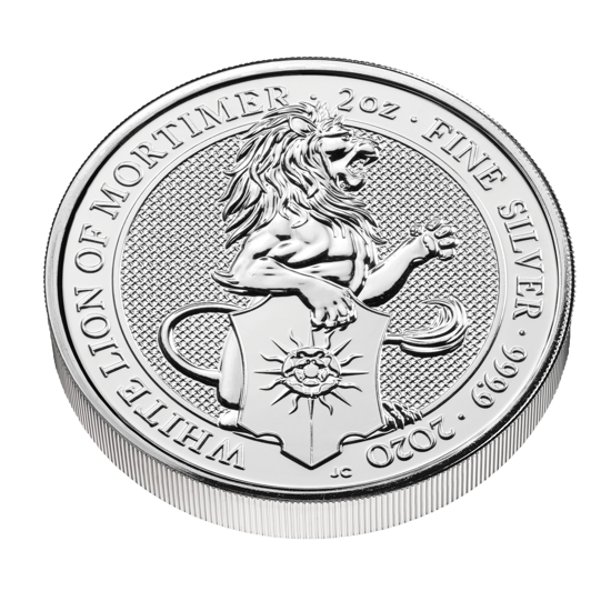 The Queen’s Beasts: The White Lion of Mortimer 2 oz Silver Sets 10 Pc. 2020