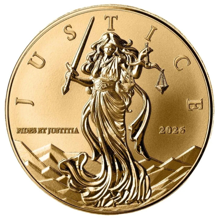 Gold Coin Scottsdale Mint: Lady Justice 1/10 oz Gold 2026