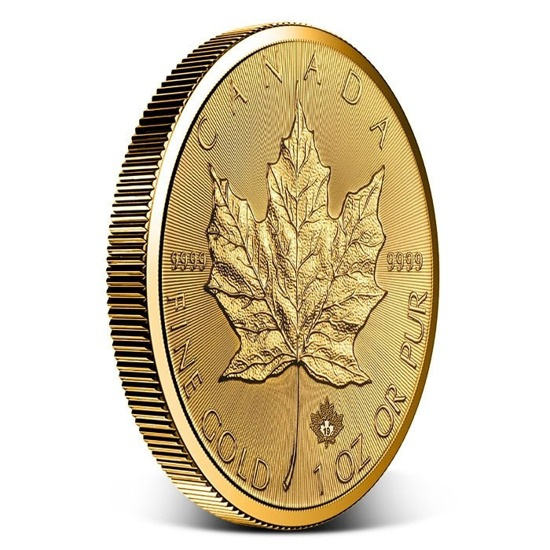 Feuille d'érable canadienne 1 once d'or 2019 (incuse)