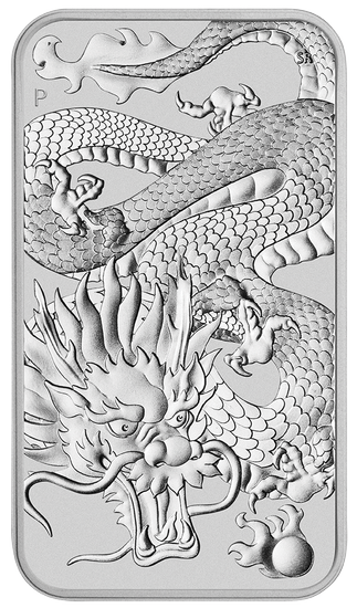 Dragón Moneda Lingote 1 oz Plata 2022