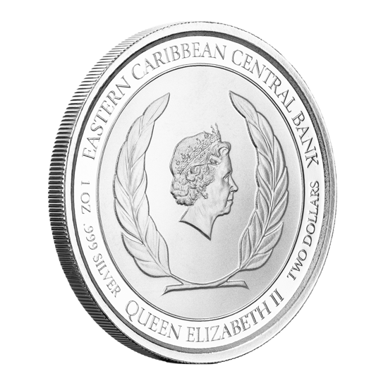 St. Lucia: Whiptail Lizard 1 oz Silver 2020