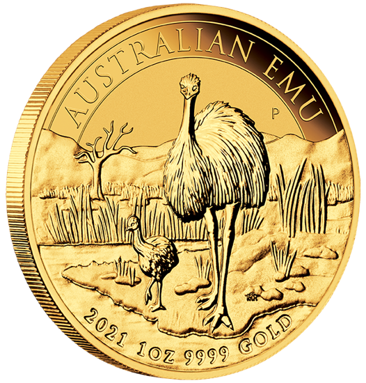 Australijski Emu 1 uncja Złota 2021 Pakiet 15 sztuk