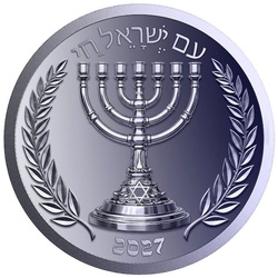 Titanová medaile Jerusalem Star of David 1 unce titanu 2027