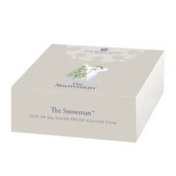 The Snowman 50p colorato Argento 2024 Proof