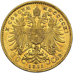 Austro-Węgry: 10 Koron "Franciszek Józef I" Złoto Rożne Roczniki