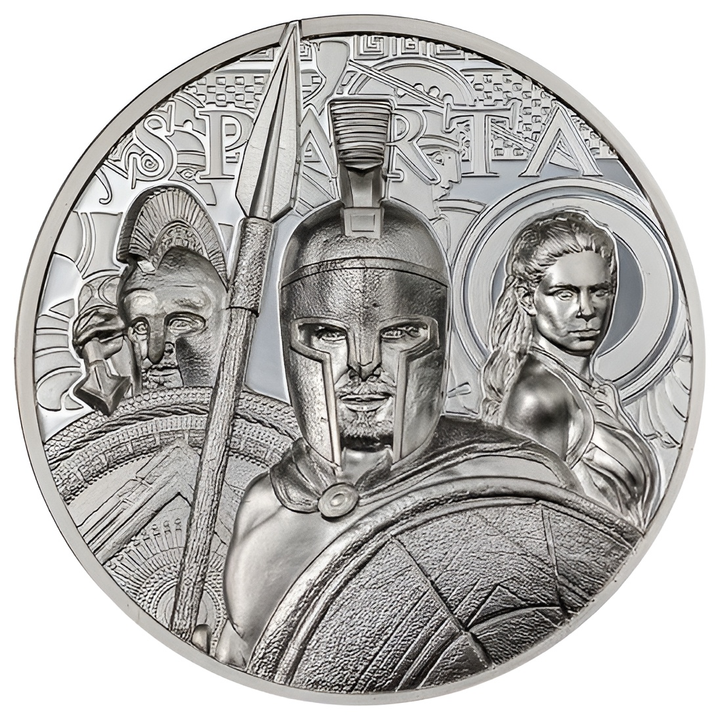 Cook Islands: Sparta 1 uncja Srebra 2023 Proof Ultra High Relief