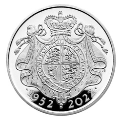 Jubileo de Platino de Su Majestad la Reina £5 Plata 2022 Proof Piedfort Coin